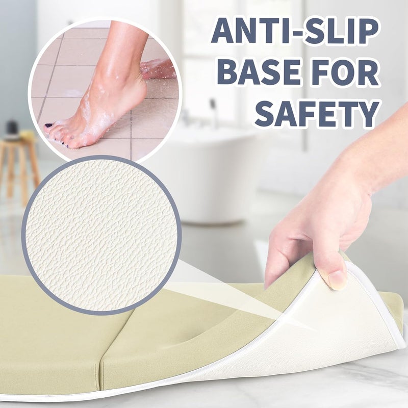 URMYWO Bath Kneeler and Elbow Rest Pad Set - 1.5" Thick Baby Bath Kneeler Pads with Toys Organizer, Anti-Slip Cozy Knee & Arm Support Bathtub Mat, Quick Dry Kneeling Pad for Baby Bath Time - Image 5